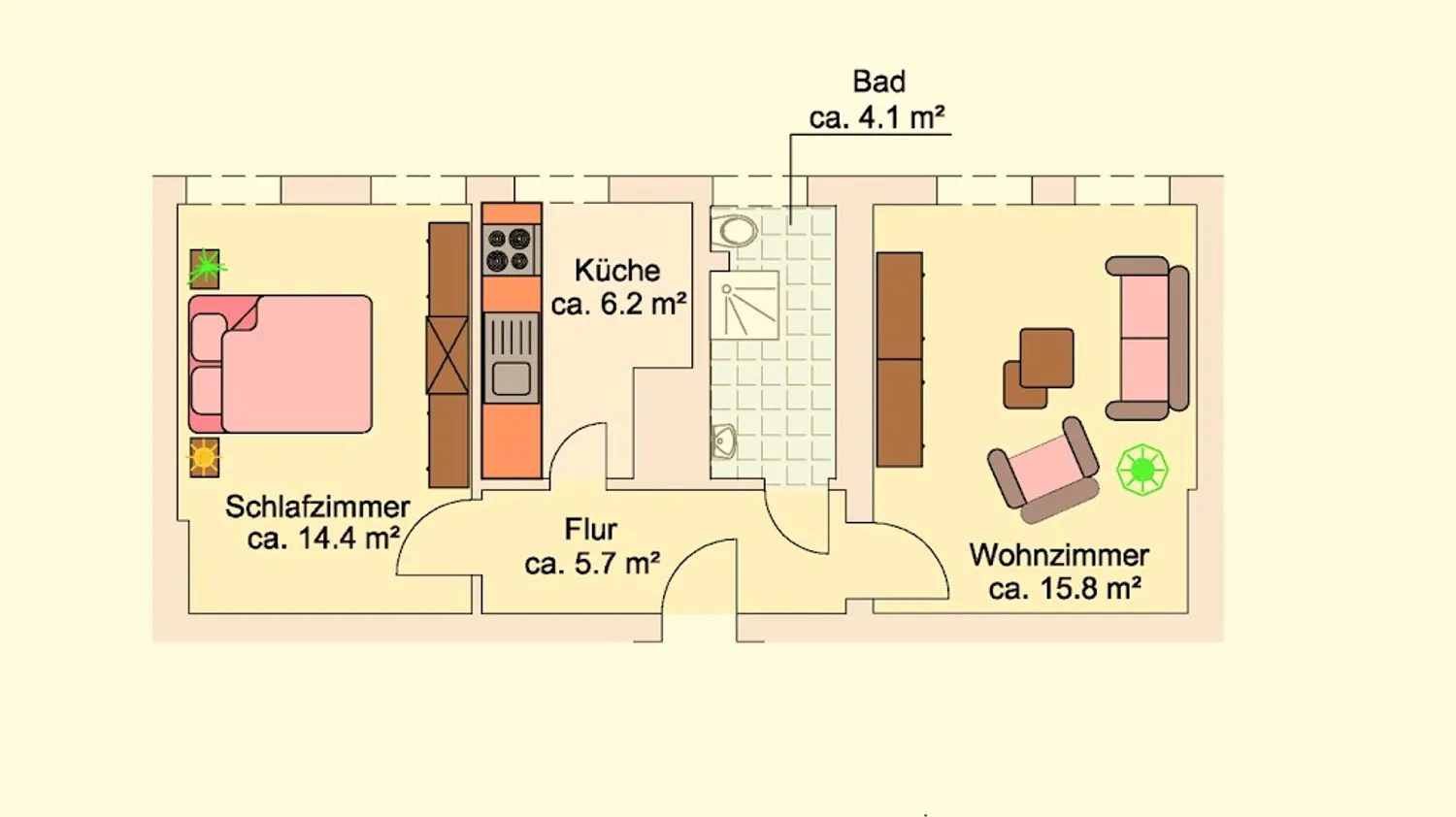 2 Zimmer Wohnung mit 47 m² in Rostock – Bild 9