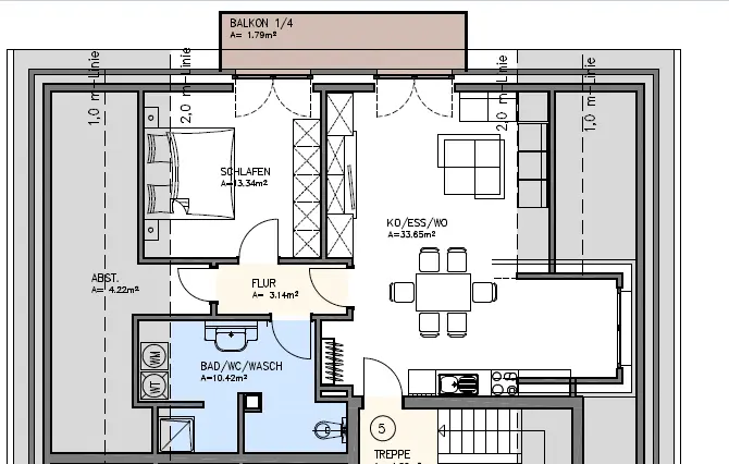 2 Zimmer Wohnung mit 66 m² in Lingen – Bild 5