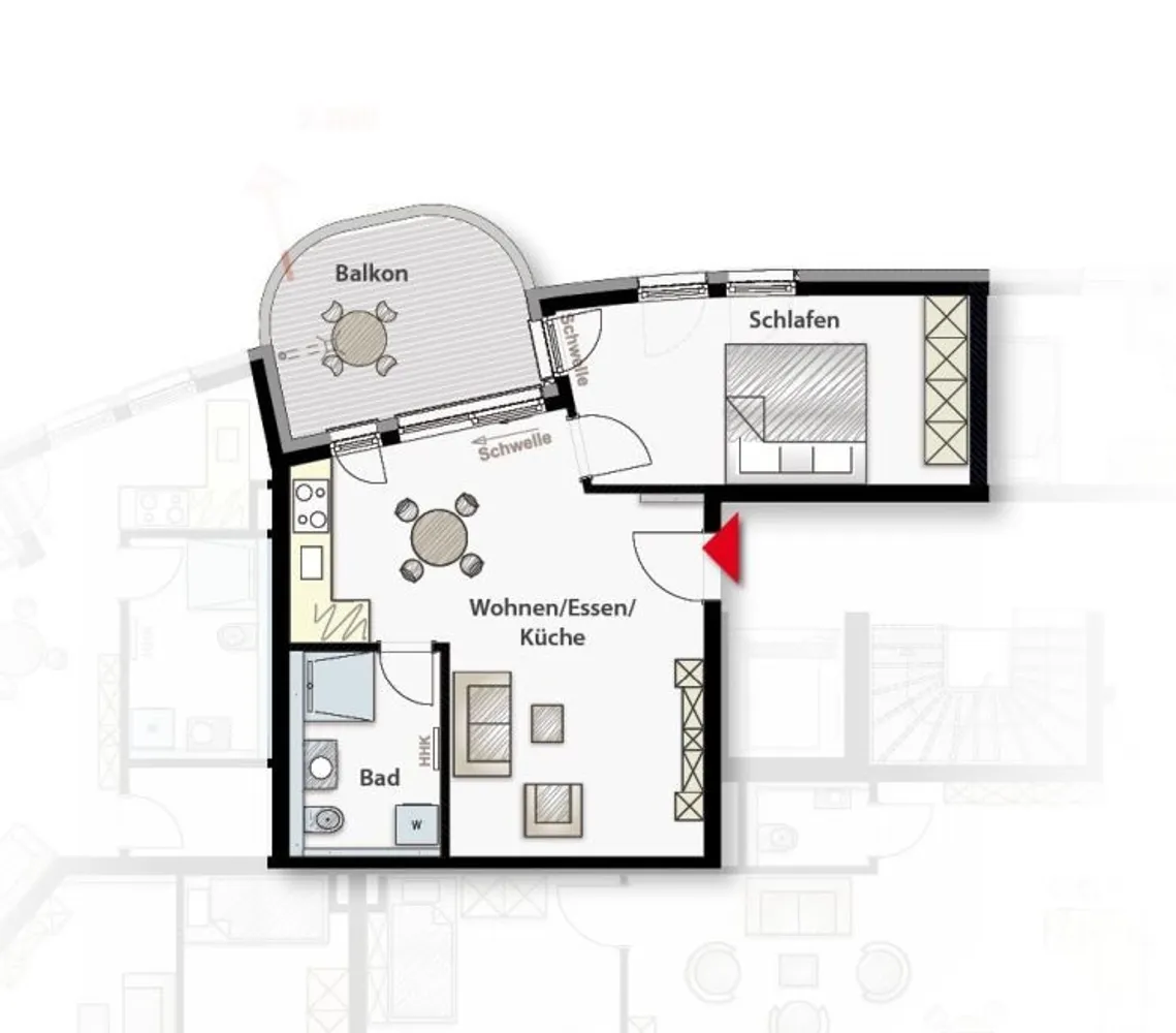 2 Zimmer Wohnung mit 52 m² in Sindelfingen – Bild 2