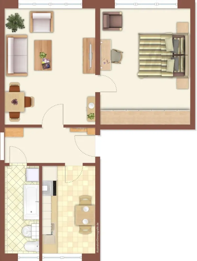 2 room apartment with 46 m² in Limbach-Oberfrohna – Photo 7