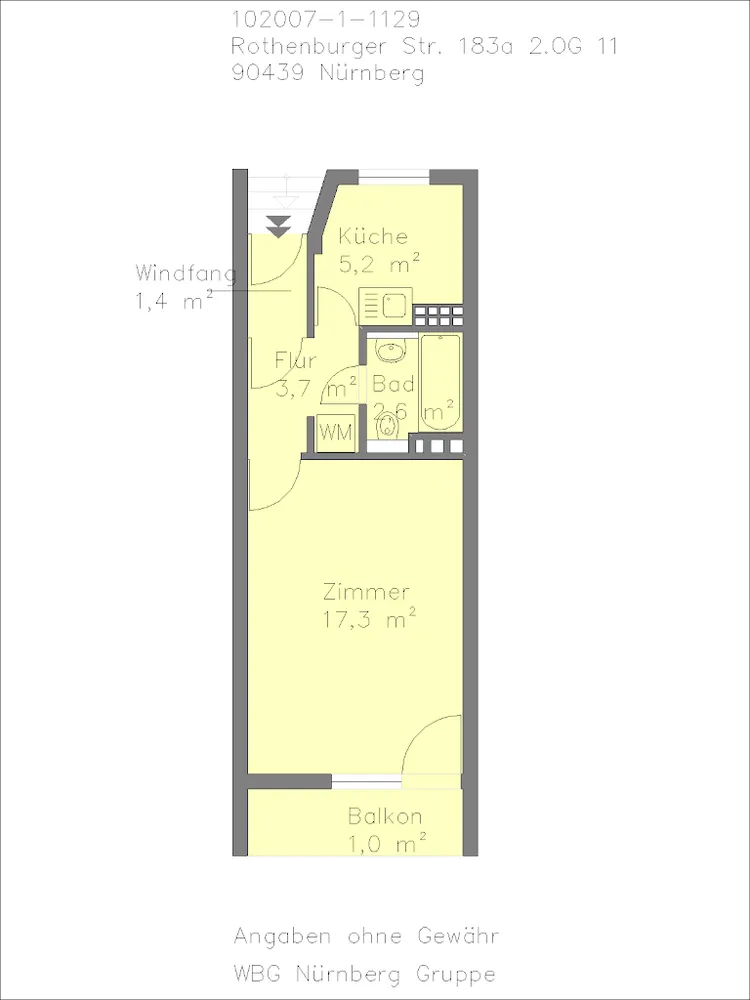 1 Zimmer Wohnung mit 31 m² in Nürnberg – Bild 9