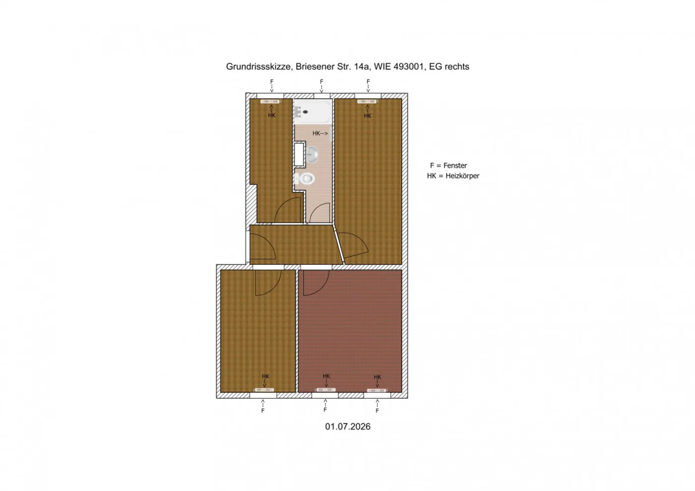 3 Zimmer Wohnung mit 65 m² in Fürstenwalde/Spree – Bild 2