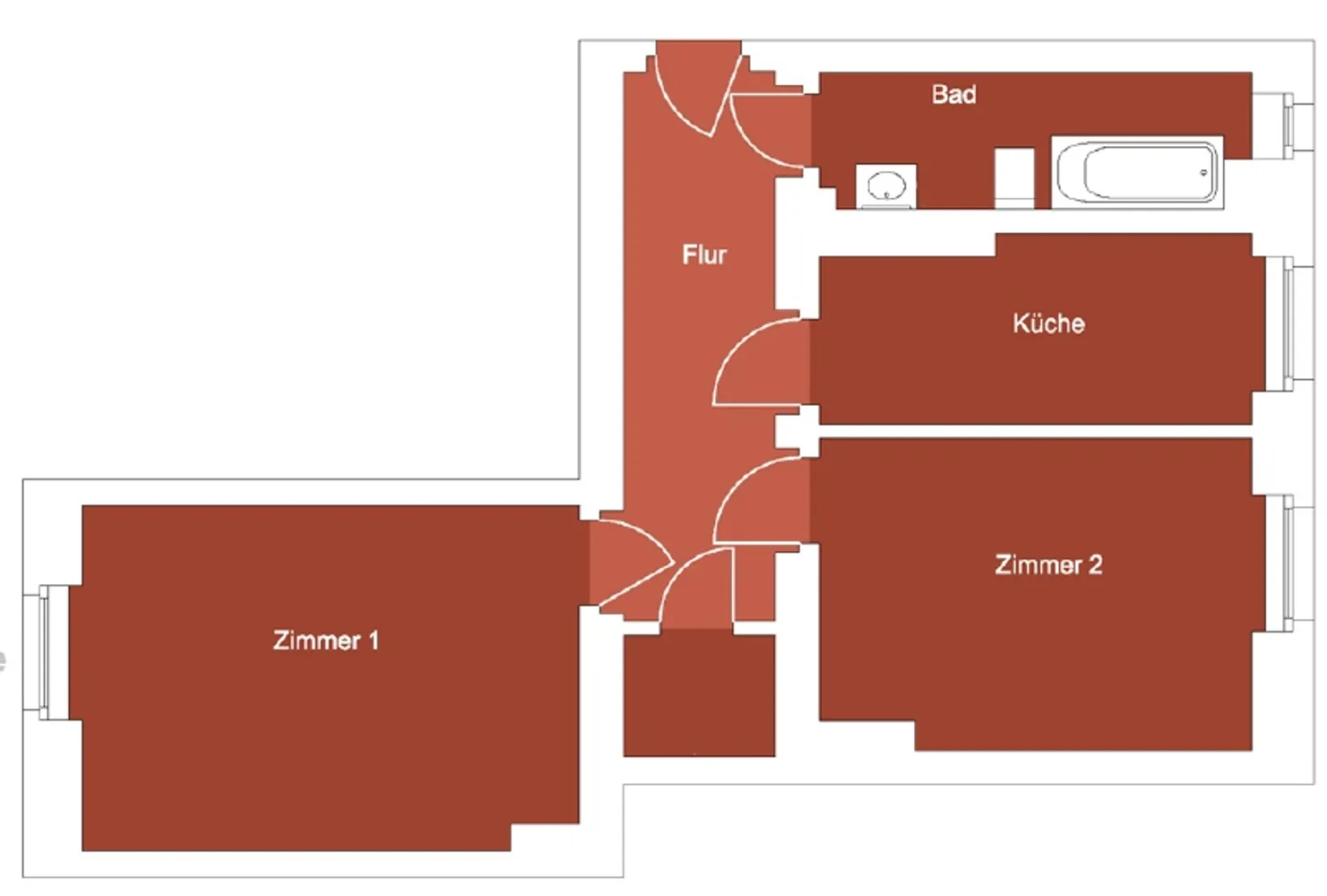 2 Zimmer Wohnung mit 52 m² in Dresden – Bild 2