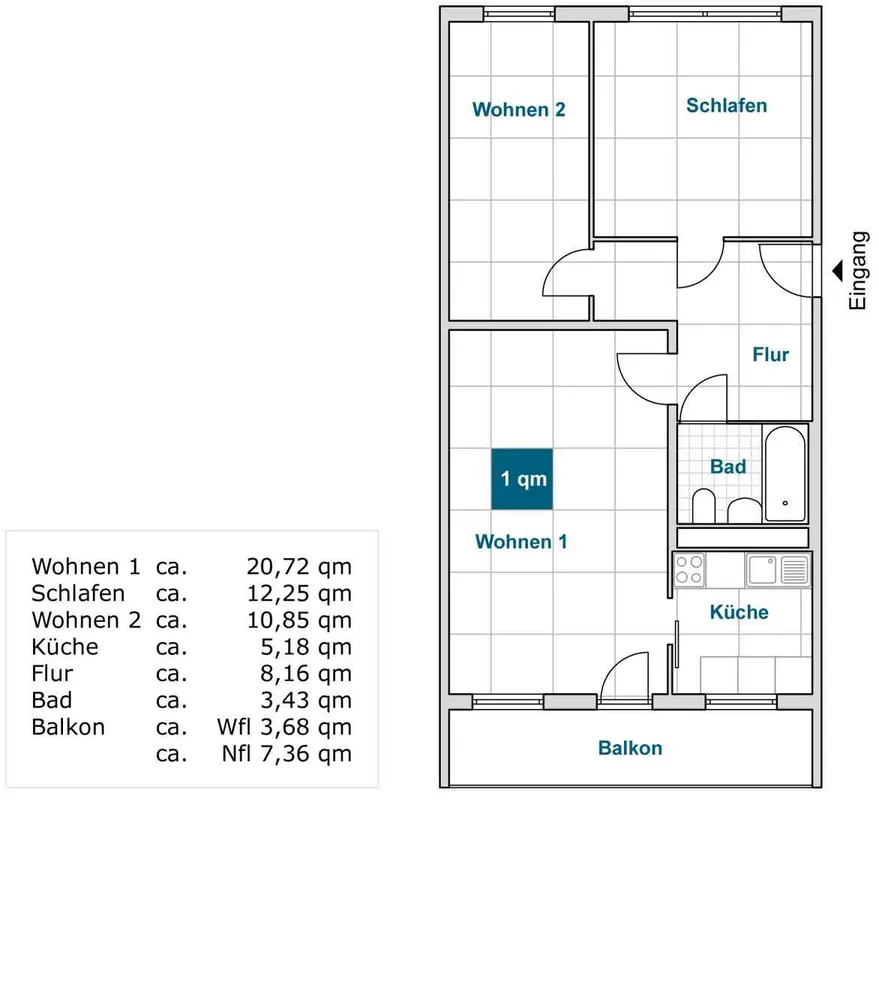 3 Zimmer Wohnung mit 64 m² in Dresden – Bild 5