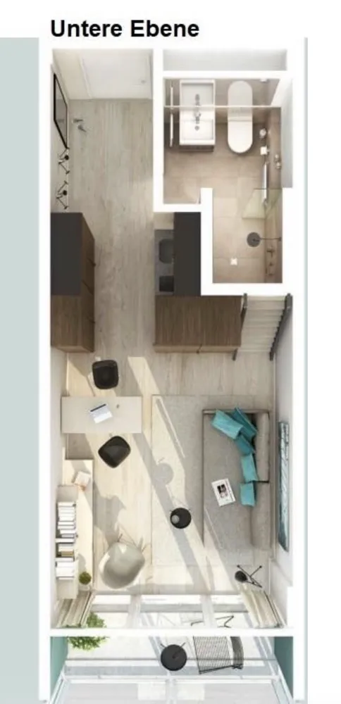 2 Zimmer Wohnung mit 36 m² in München – Bild 2