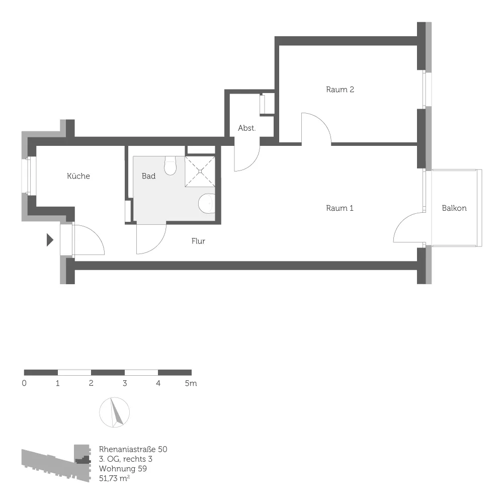 2 Zimmer Wohnung mit 52 m² in Berlin – Bild 8
