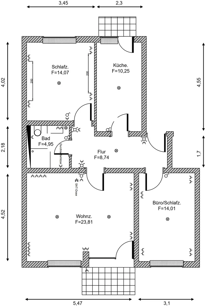 3 Zimmer Wohnung mit 79 m² in Mannheim – Bild 2