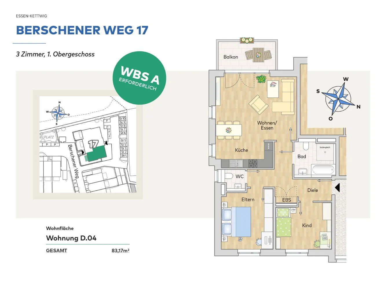 3 Zimmer Wohnung mit 83 m² in Essen – Bild 5