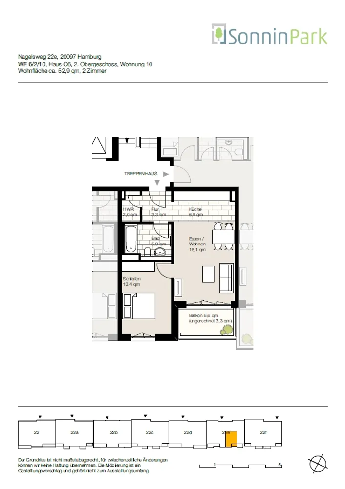 2 Zimmer Wohnung mit 53 m² in Hamburg – Bild 4