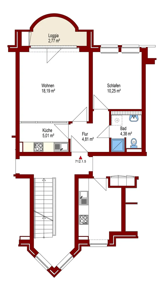 2 room apartment with 45 m² in Oldenburg – Photo 5