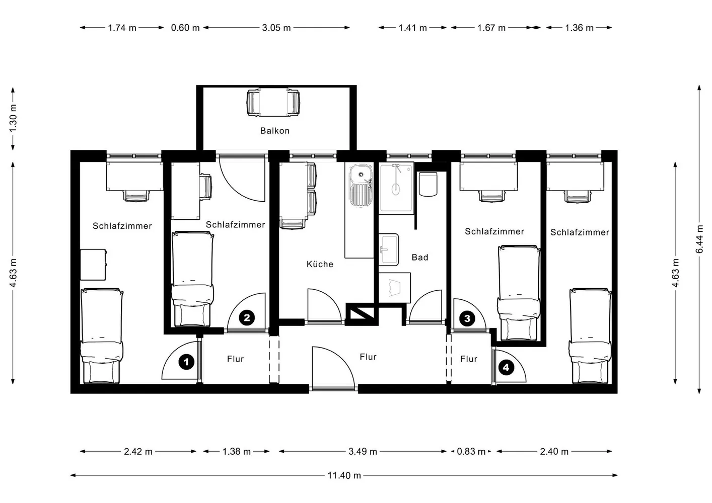 1 Zimmer Wohnung mit 10 m² in Frankfurt am Main – Bild 8