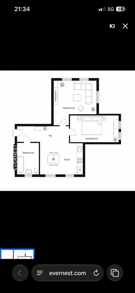 2 Zimmer Wohnung mit 44 m² in Dresden – Bild 3
