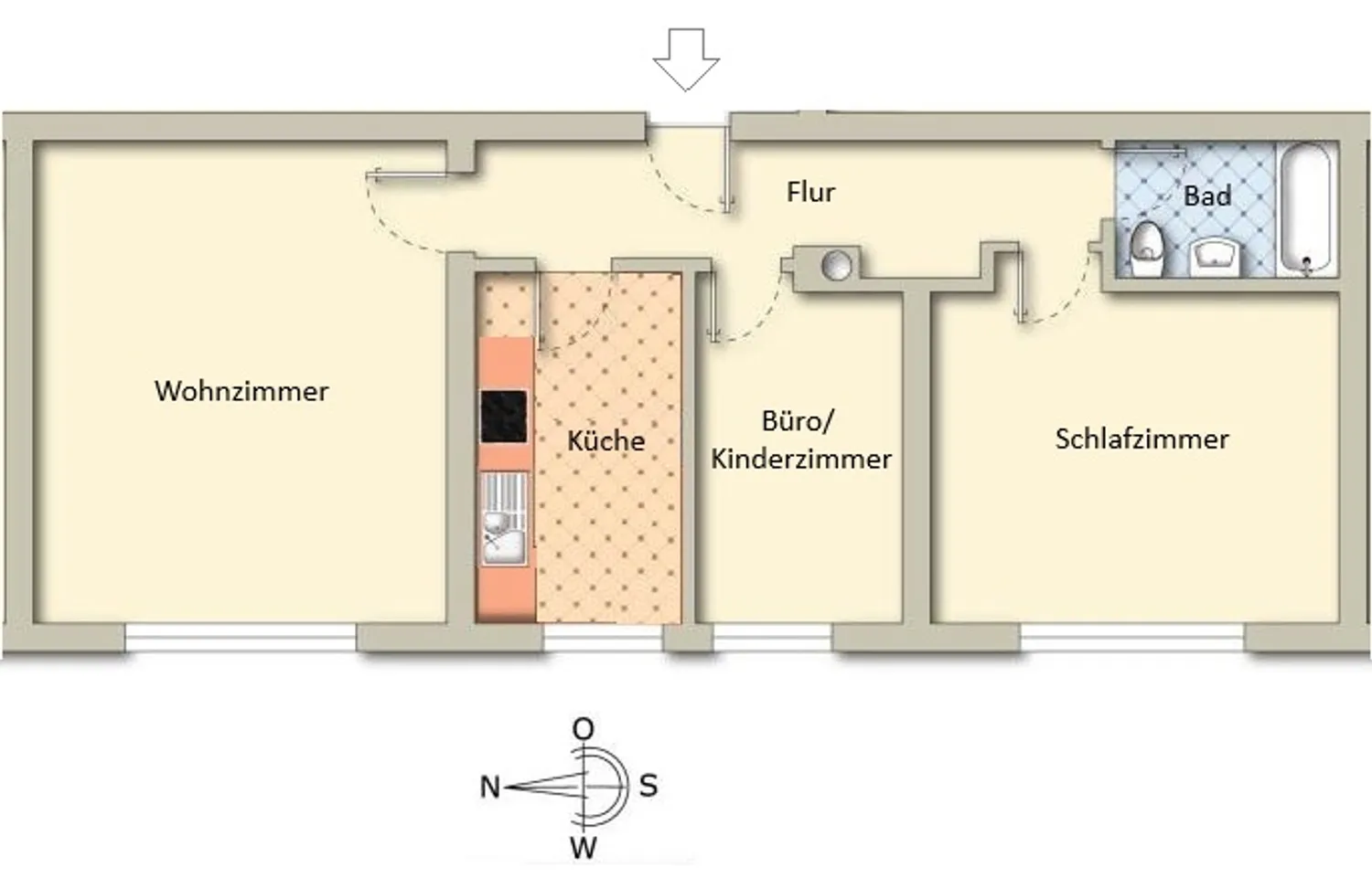 3 Zimmer Wohnung mit 65 m² in München – Bild 3