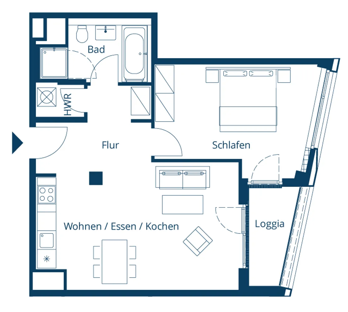 2 room apartment with 60 m² in Berlin – Photo 4