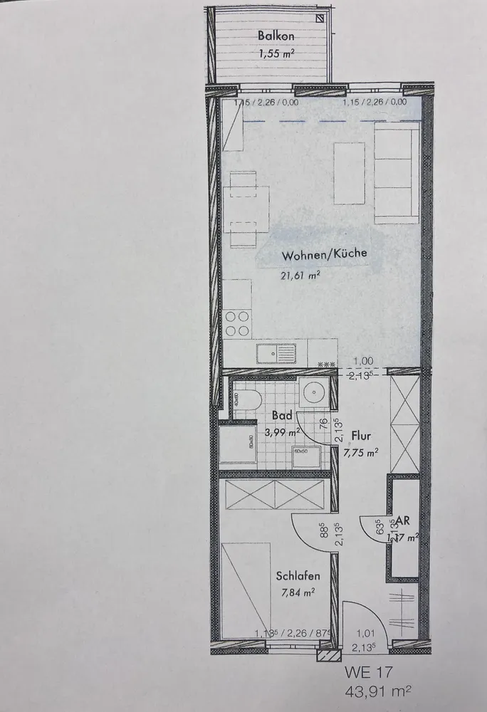 2 Zimmer Wohnung mit 44 m² in Leipzig – Bild 2
