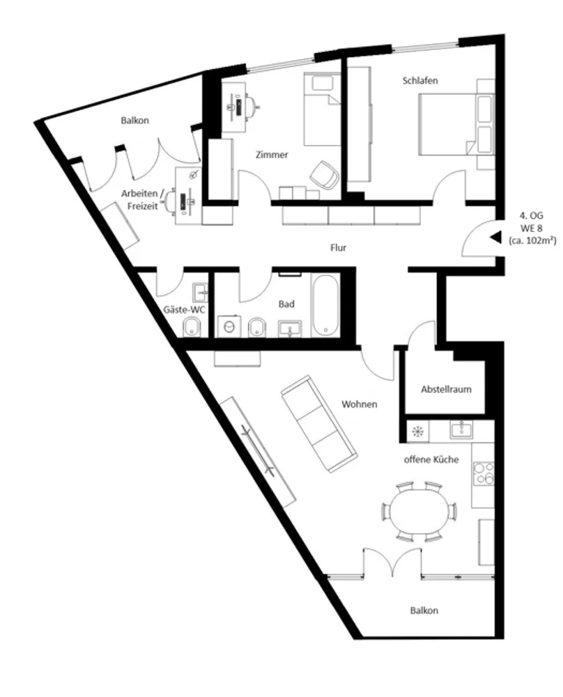 4 Zimmer Wohnung mit 102 m² in Leipzig – Bild 5