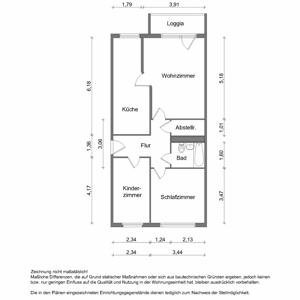 3 Zimmer Wohnung mit 70 m² in Zwickau – Bild 2