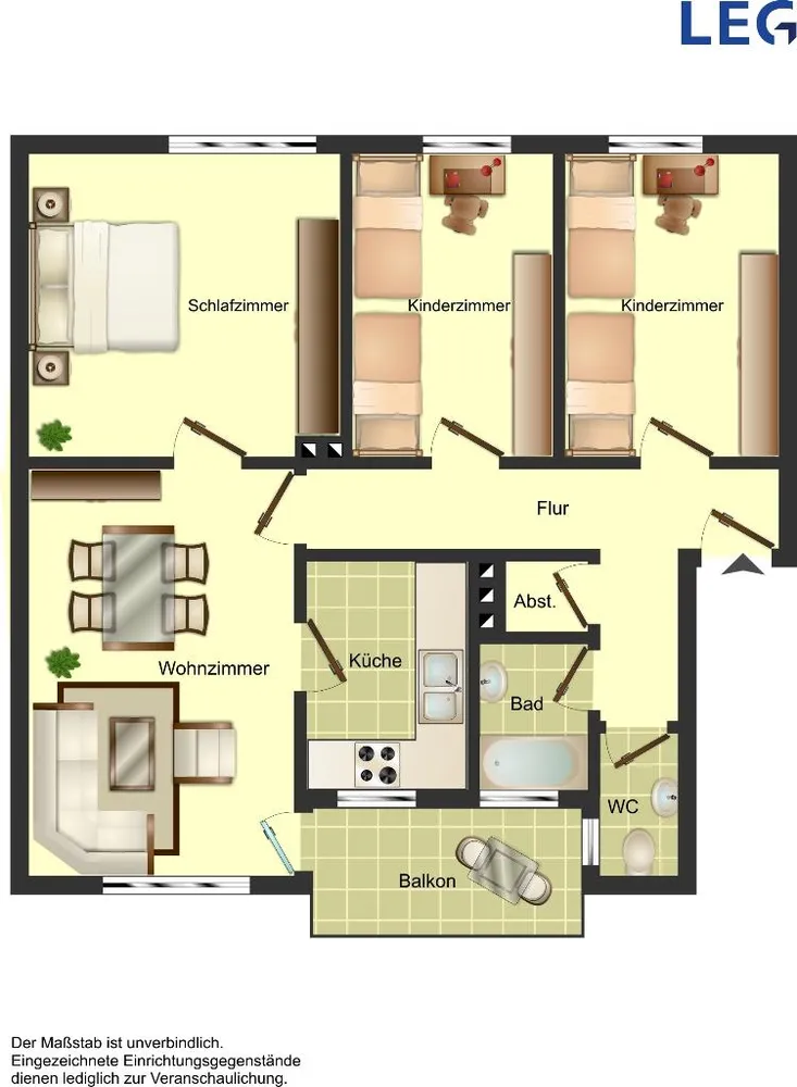 4 Zimmer Wohnung mit 79 m² in Bocholt – Bild 2