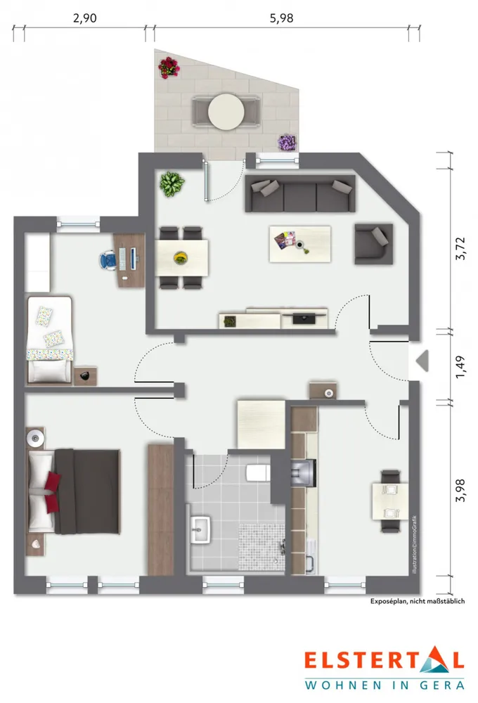 3 Zimmer Wohnung mit 75 m² in Gera – Bild 6