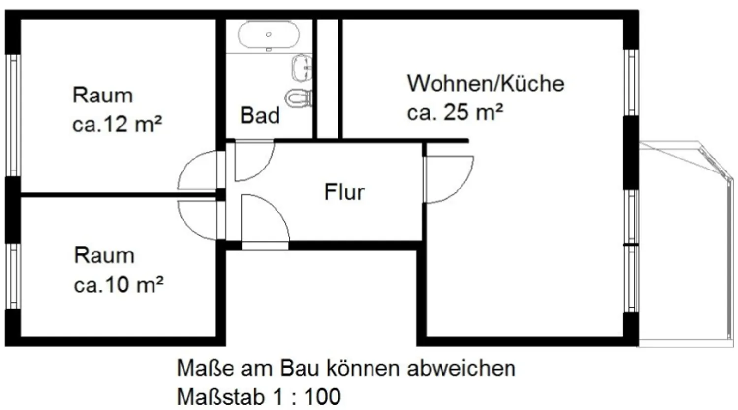 3 Zimmer Wohnung mit 58 m² in Halle (Saale) – Bild 9