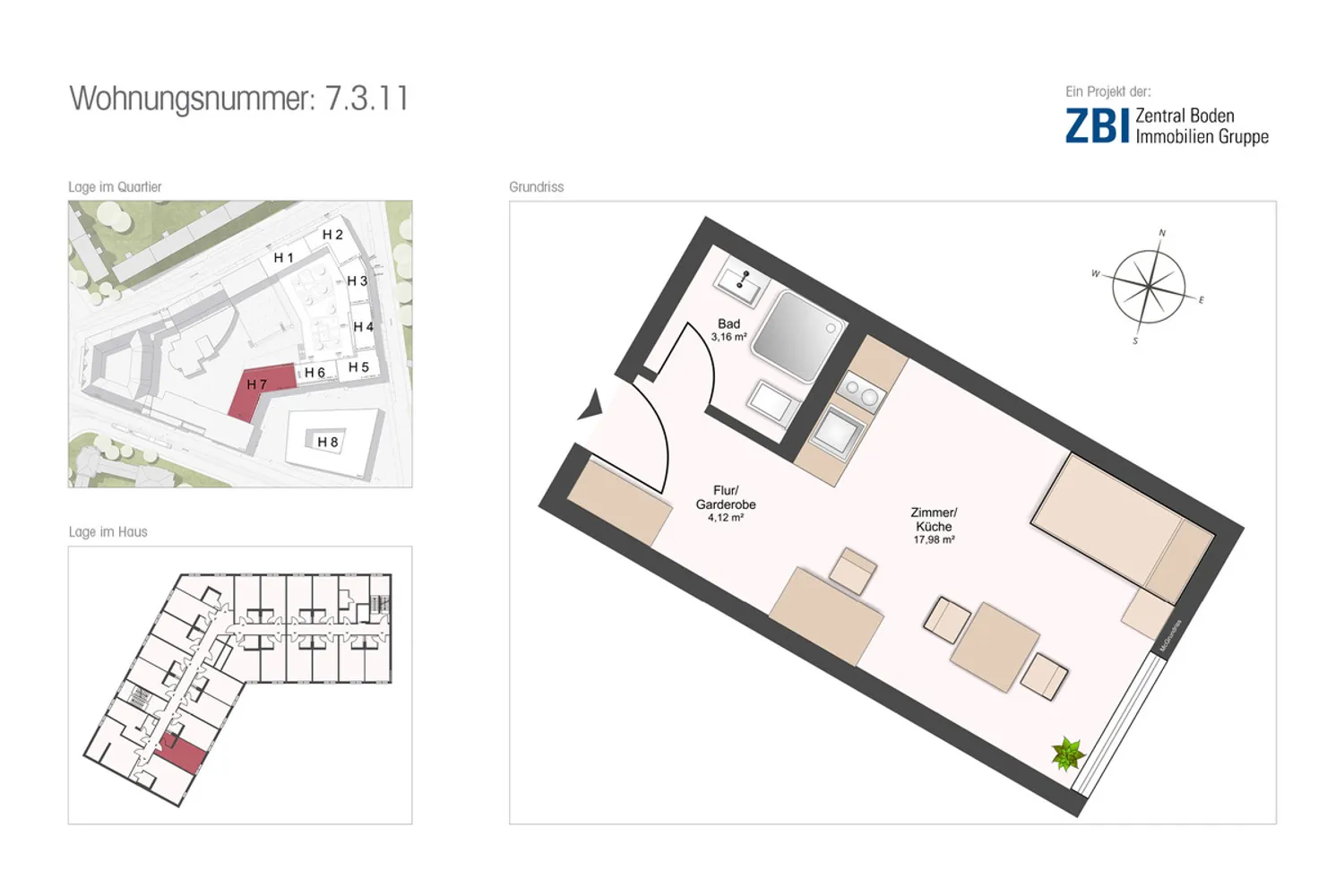1 Zimmer Wohnung mit 25 m² in Dresden – Bild 10