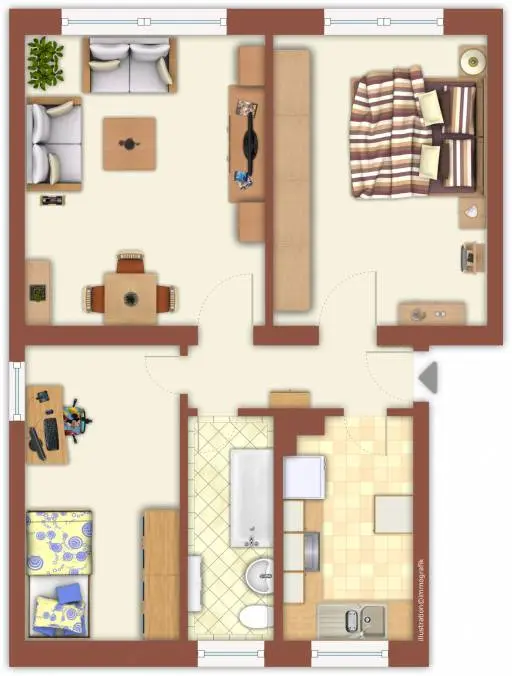 3 Zimmer Wohnung mit 58 m² in Limbach-Oberfrohna – Bild 7