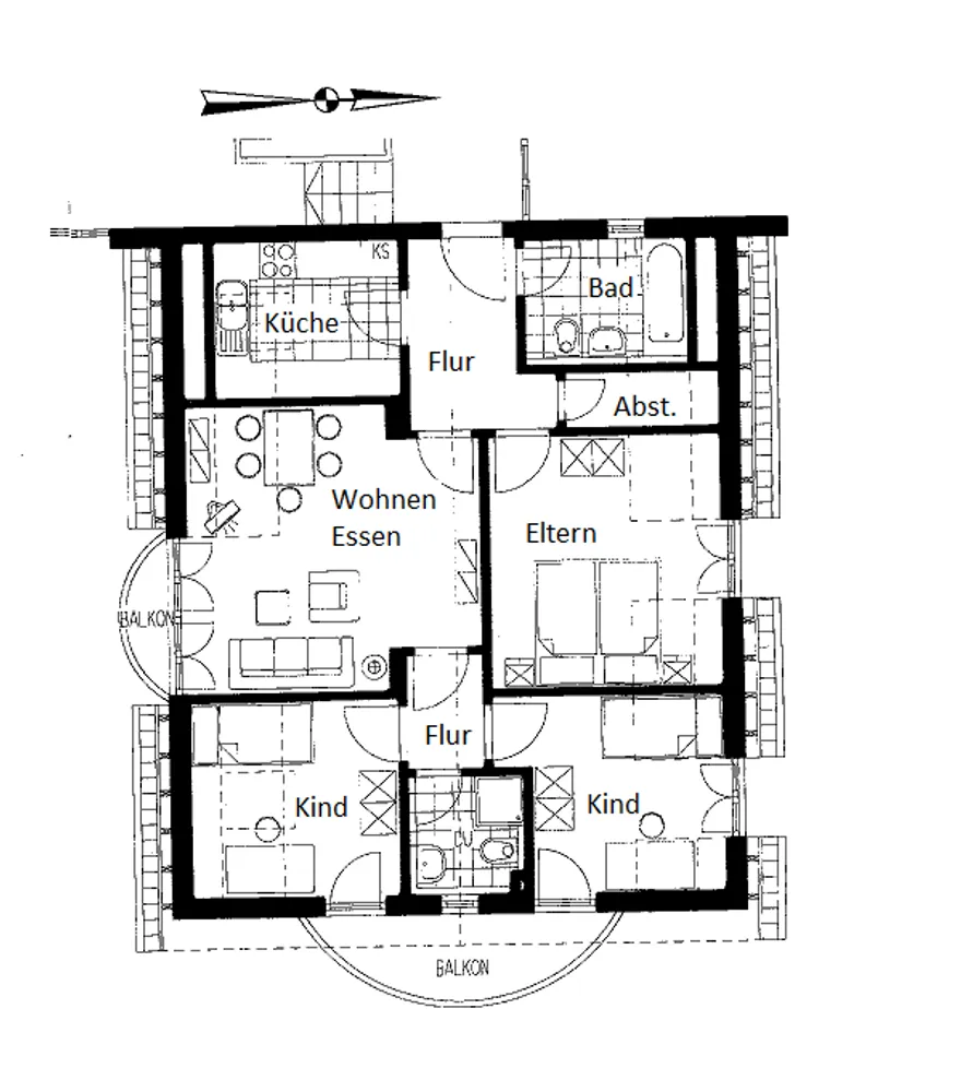 4 Zimmer Wohnung mit 74 m² in Erfurt – Bild 1