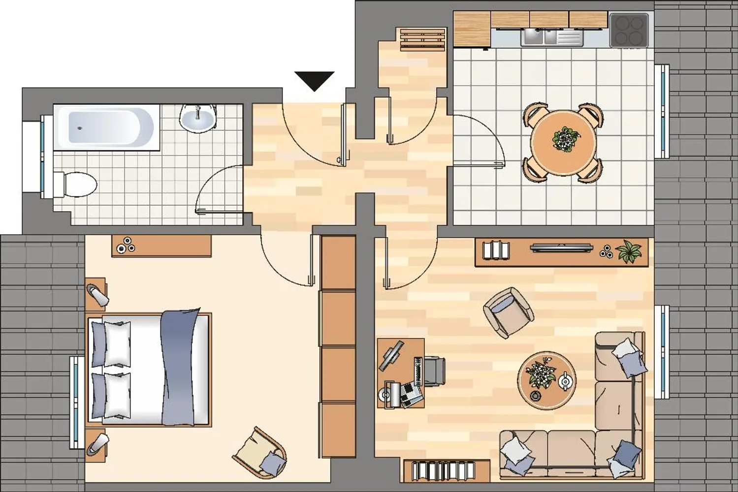2 room apartment with 58 m² in Dortmund – Photo 5