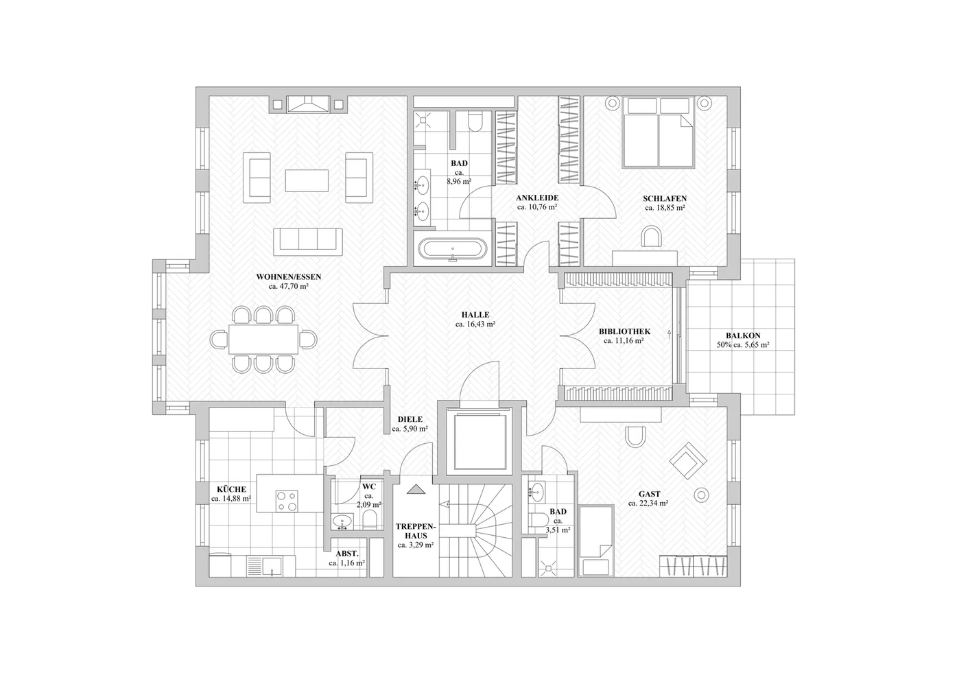 4 Zimmer Wohnung mit 165 m² in Düsseldorf – Bild 7