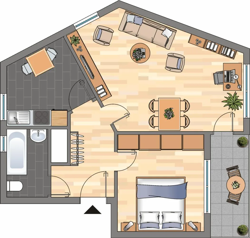 2 Zimmer Wohnung mit 48 m² in Krefeld – Bild 2