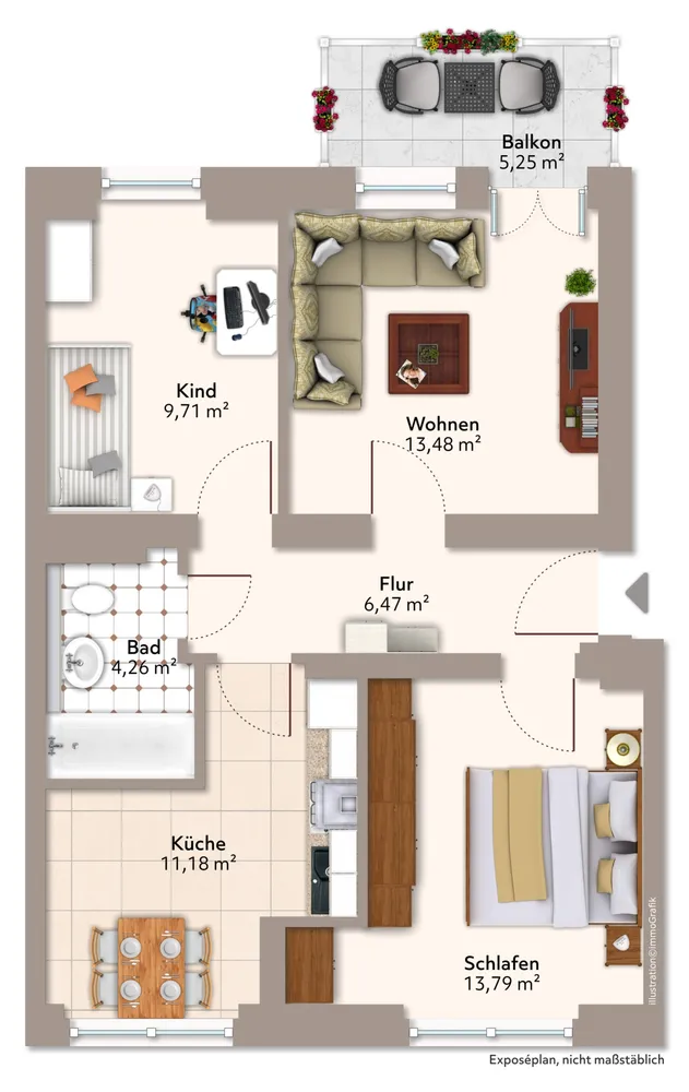3 room apartment with 64 m² in Magdeburg – Photo 4