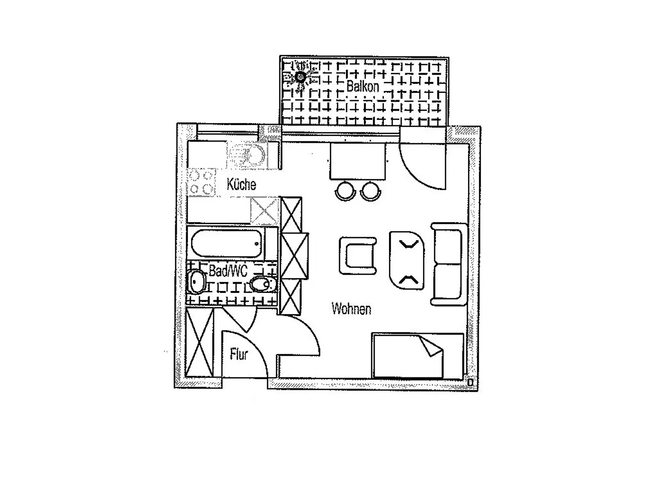 1 Zimmer Wohnung mit 33 m² in Hamburg – Bild 3