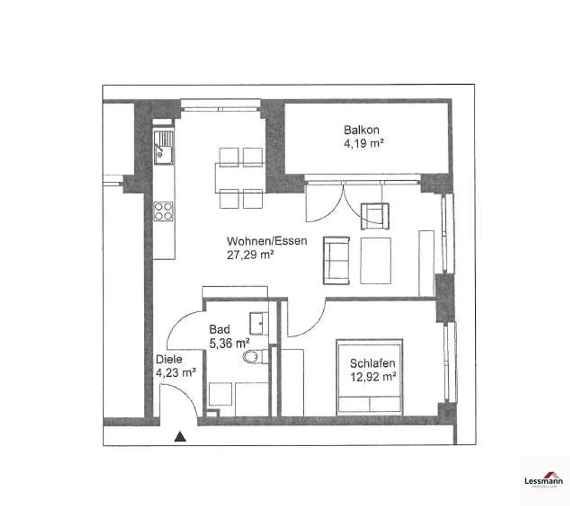 2 Zimmer Wohnung mit 54 m² in Bamberg – Bild 1