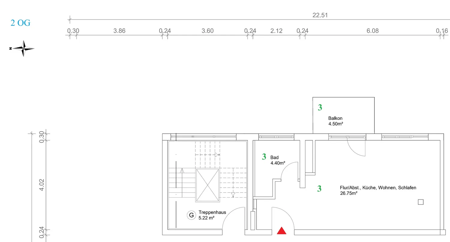 1 Zimmer Wohnung mit 34 m² in Darmstadt – Bild 9