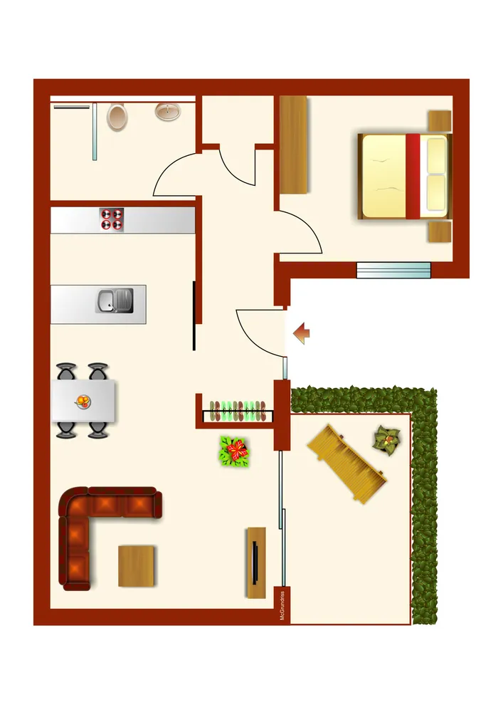 2 Zimmer Wohnung mit 74 m² in Karlsruhe – Bild 2