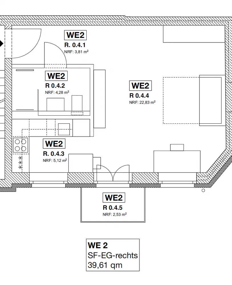 1 Zimmer Wohnung mit 38 m² in Potsdam – Bild 2
