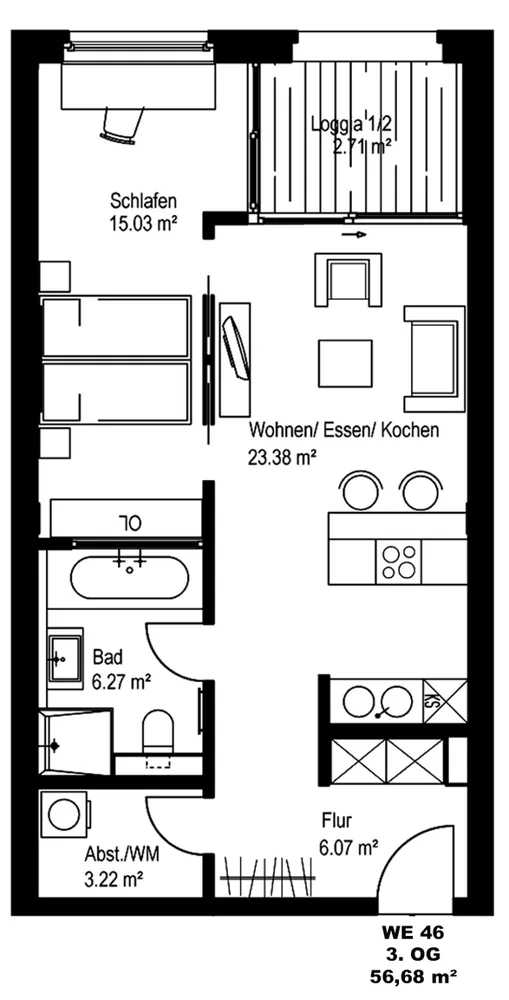 2 Zimmer Wohnung mit 57 m² in Leipzig – Bild 6