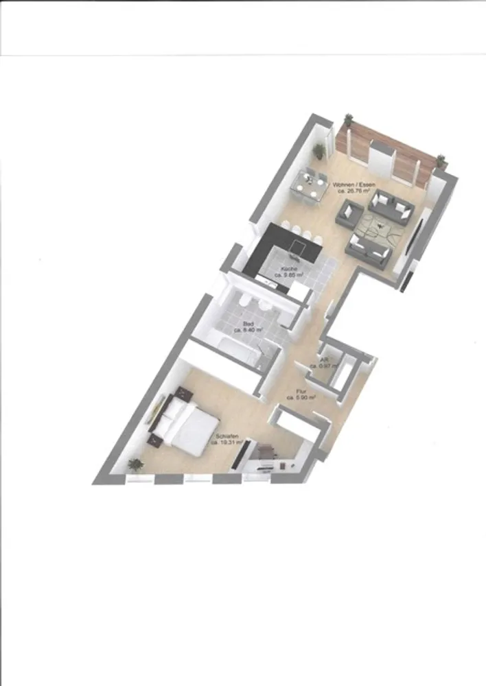 2 Zimmer Wohnung mit 75 m² in Wiesbaden – Bild 4