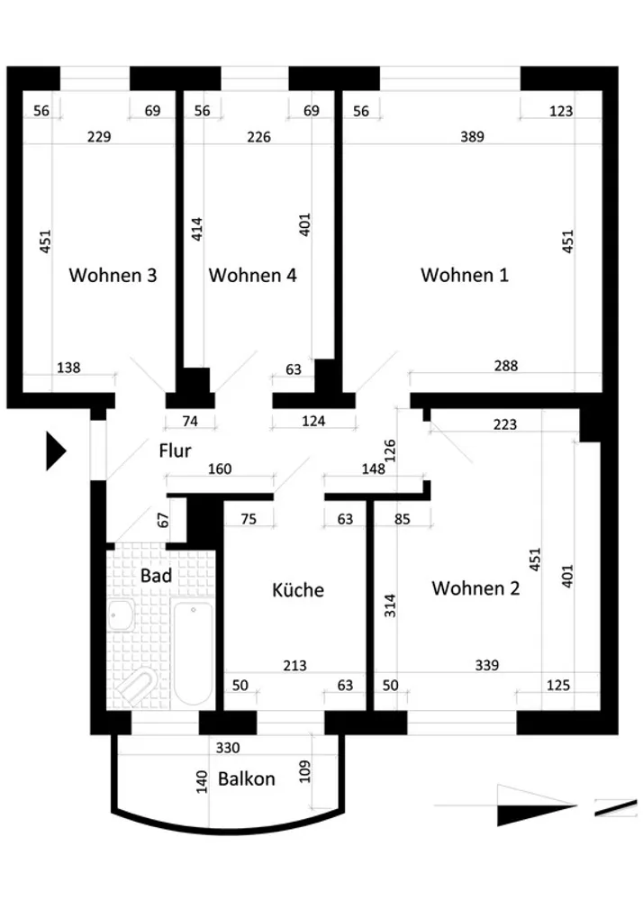 4 Zimmer Wohnung mit 69 m² in Magdeburg – Bild 12