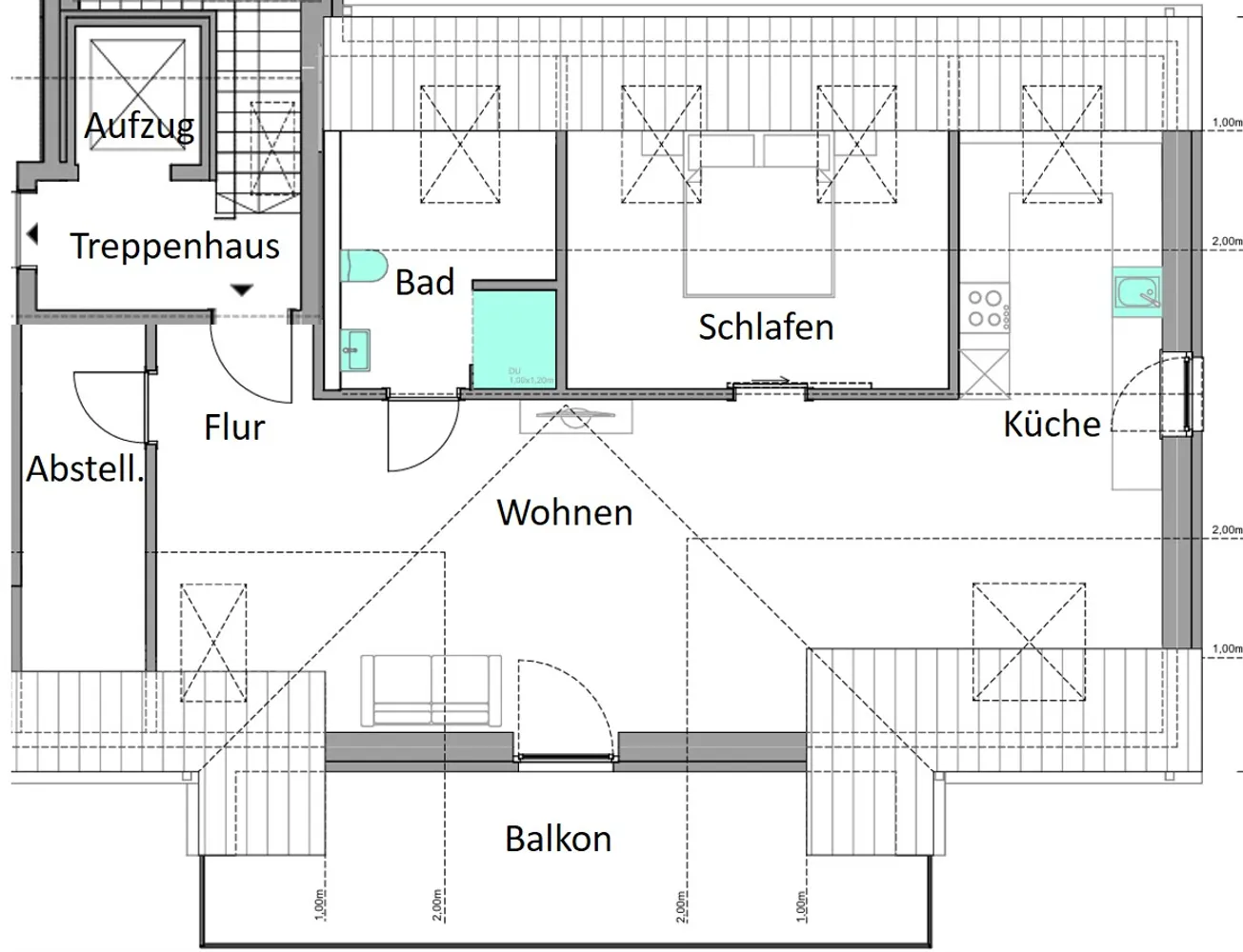 2 Zimmer Wohnung mit 69 m² in Borken – Bild 1