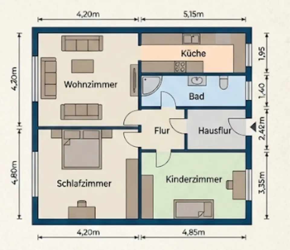 3 Zimmer Wohnung mit 75 m² in Köthen – Bild 5