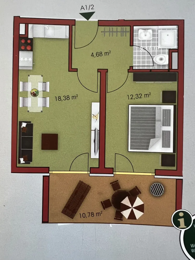 2 Zimmer Wohnung mit 44 m² in Regensburg – Bild 12