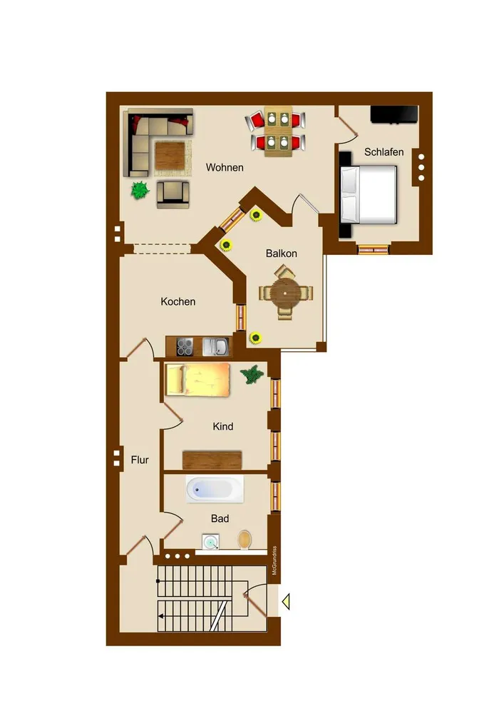 3 Zimmer Wohnung mit 74 m² in Magdeburg – Bild 3