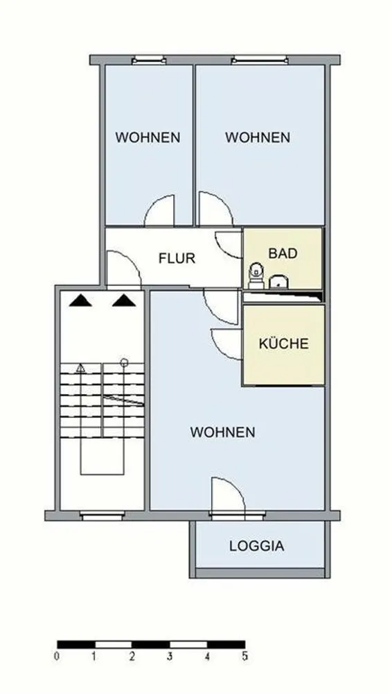 3 Zimmer Wohnung mit 62 m² in Neubrandenburg – Bild 2