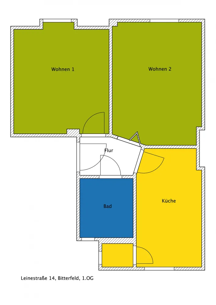 2 room apartment with 44 m² in Bitterfeld-Wolfen – Photo 4