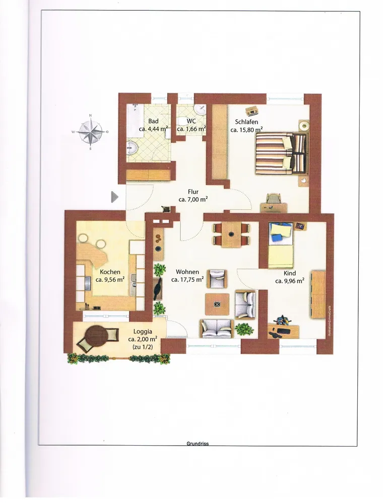 3 Zimmer Wohnung mit 68 m² in München – Bild 2