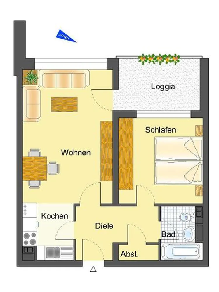 2 Zimmer Wohnung mit 51 m² in Wuppertal – Bild 3