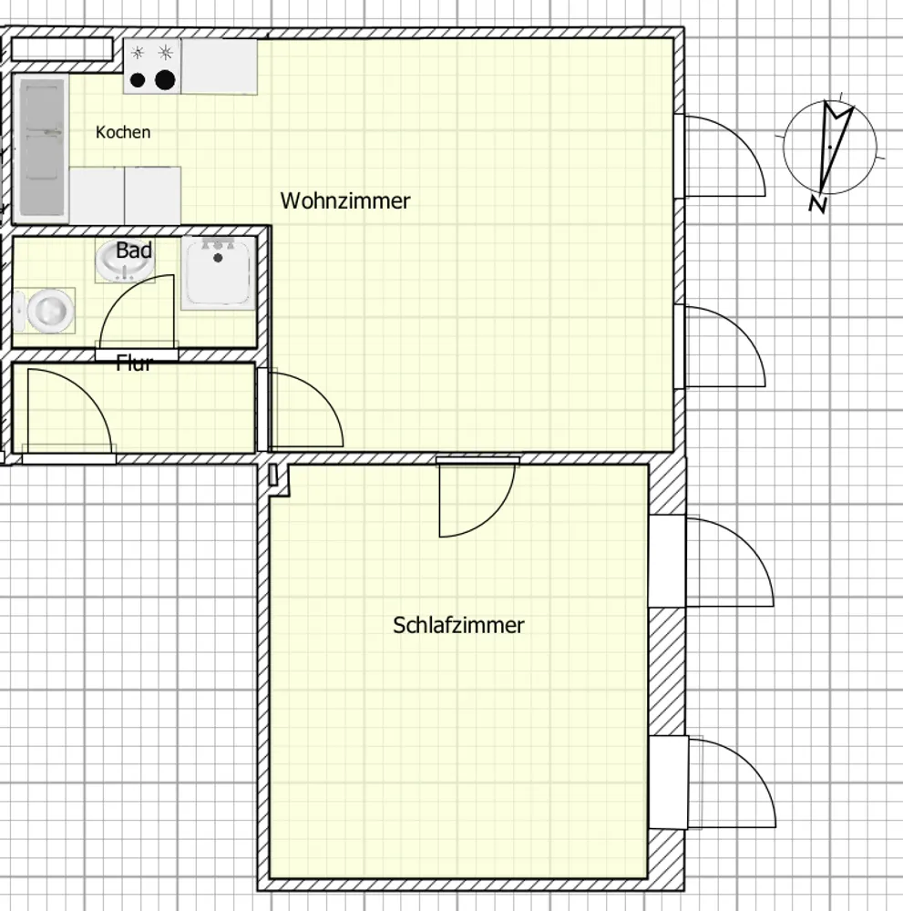 2 Zimmer Wohnung mit 48 m² in Münster – Bild 1