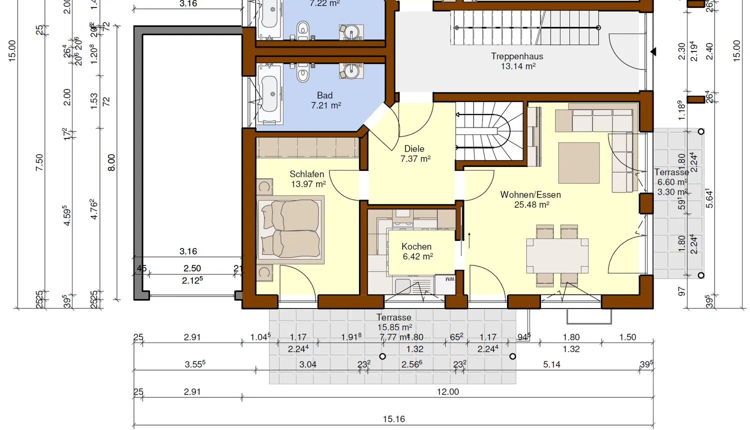 3 Zimmer Wohnung mit 87 m² in München – Bild 4