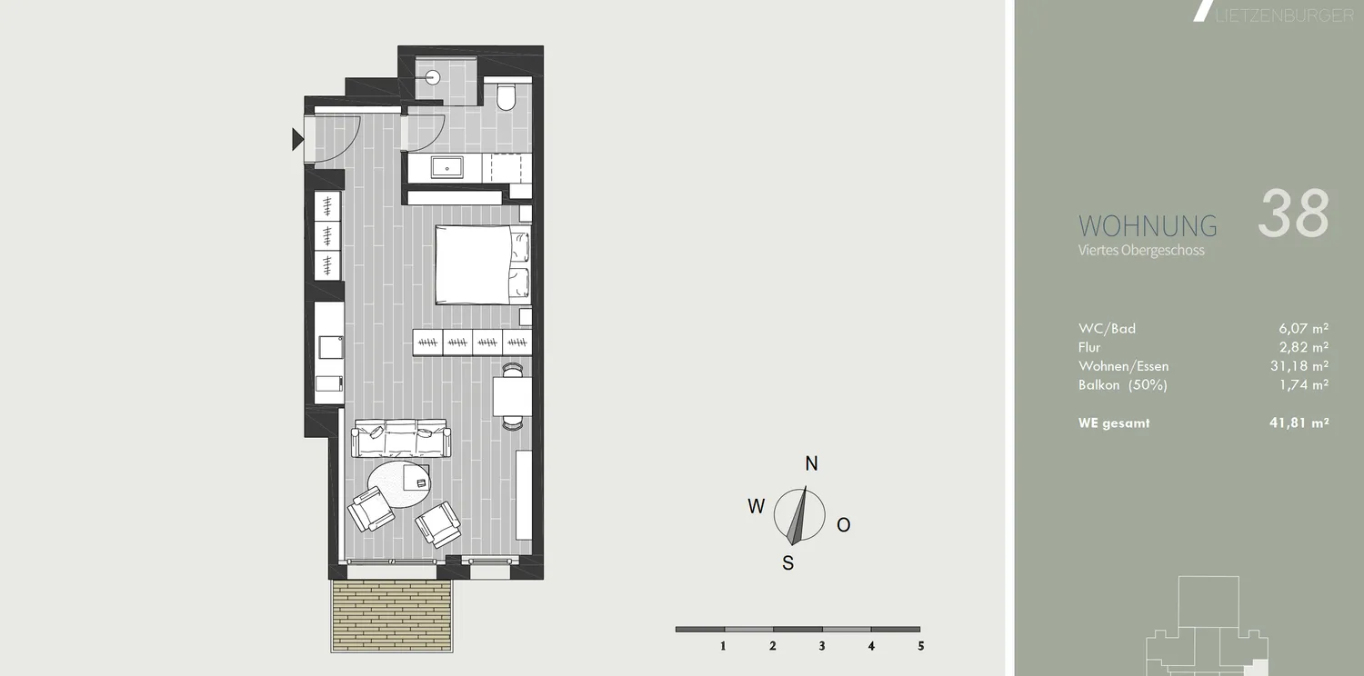 1 Zimmer Wohnung mit 42 m² in Berlin – Bild 9